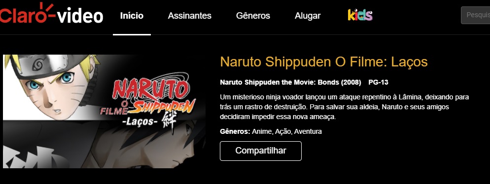 Naruto: mais filmes estreiam dublados na Claro Video – ANMTV